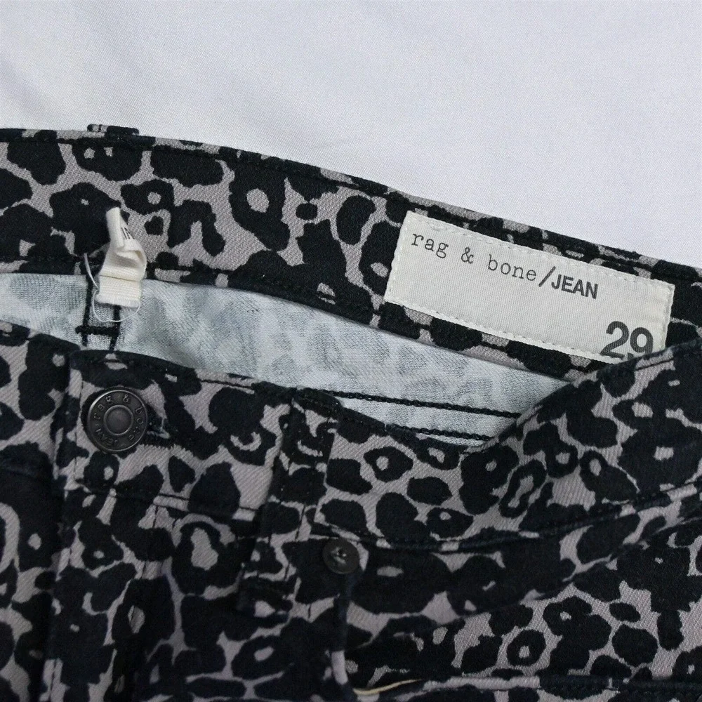 Good American 6 / 27 High‎ Rise Skinny Natural Swirl Stretch Denim Jeans